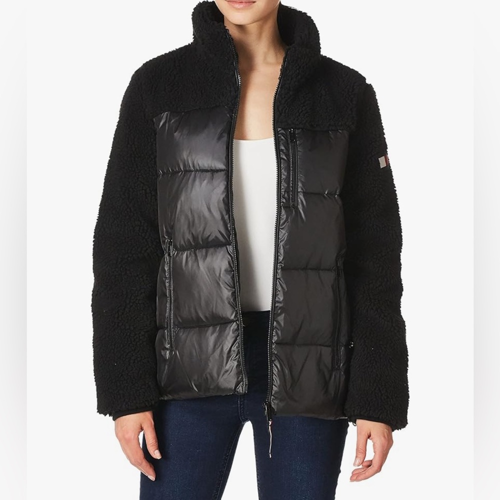 Tommy Hilfiger Women’s Sherpa Mix Puffer Jacket